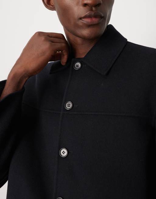 ARKET - Camicia giacca blu navy a doppio strato in misto lana, 5 di 5