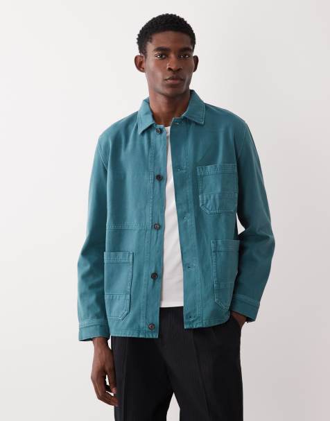 ARKET - Camicia giacca in puro cotone verde - view 1