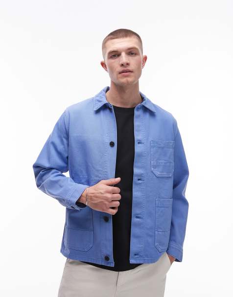 ARKET - Camicia giacca in twill blu acceso sovratinta - view 1