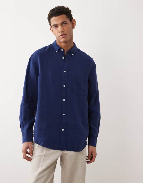 ARKET - Camicia in puro lino blu - view 1