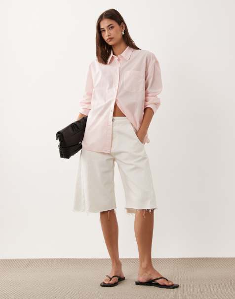 ARKET - Camicia squadrata in popeline di cotone rosa polvere - view 1