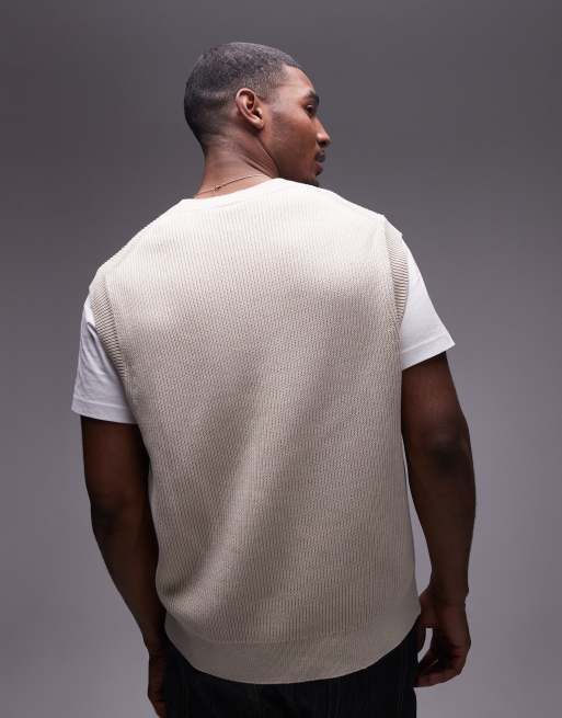 ARKET - Canotta girocollo in maglia bianco sporco, 4 di 4