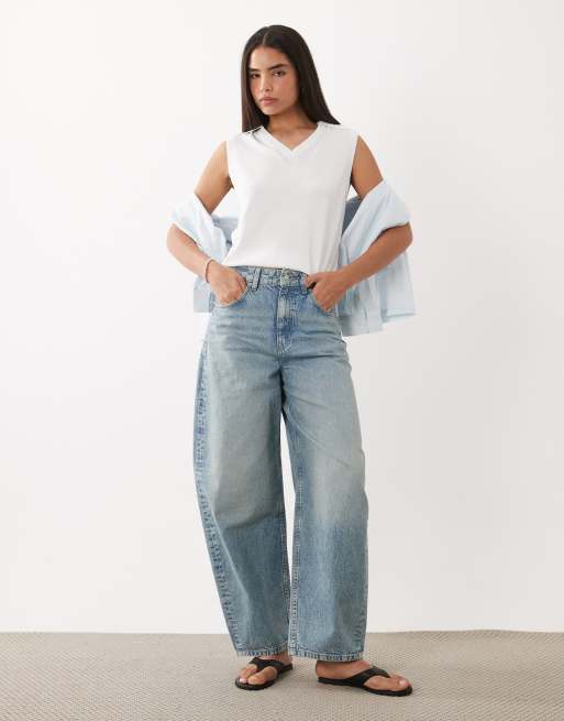 ARKET - Canotta in maglia bianco sporco con colletto stile polo, 4 di 4