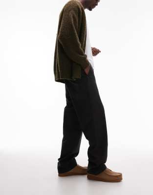 Arket Canvas Loose Fit Pants In Black