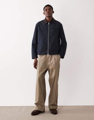 Arket Canvas Worker Jacket In Black