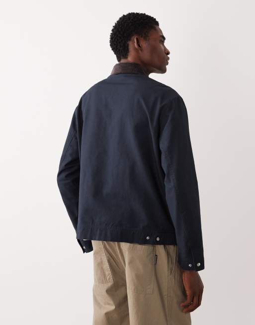 ARKET canvas worker jacket in dark blue, 3 of 5