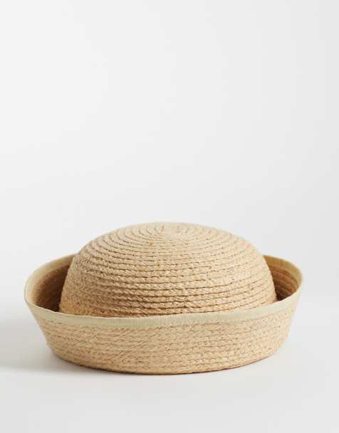 ARKET cappello estivo di paglia con chiusura a scatto in beige - view 1