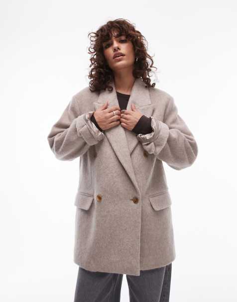 ARKET - Cappotto stile blazer in misto lana pelosa beige - view 1