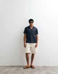 ARKET carpenter denim shorts in off white