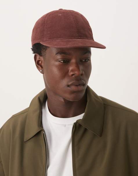 ARKET - Casquette classique en velours côtelé - Rouge bordeaux - view 1