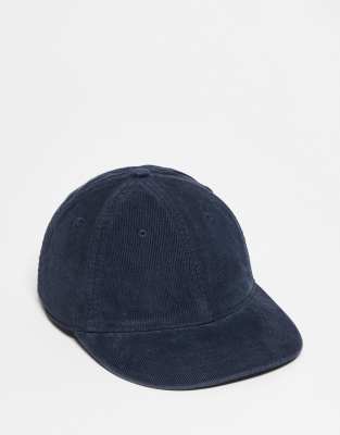 ARKET - Casquette plate en velours côtelé - Bleu marine