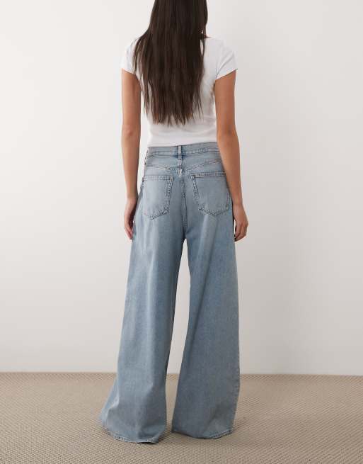 ARKET Cedar high rise wide leg jeans in lightwash blue, 3 of 5