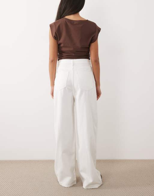 ARKET - Cedar - Jeans a fondo ampio  a vita alta bianchi, 2 di 5