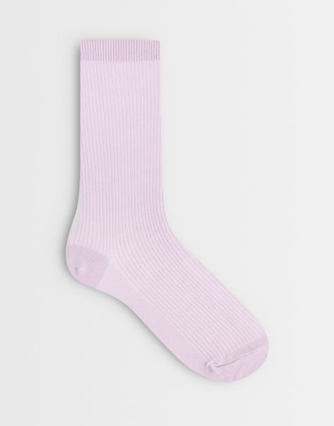 ARKET - Chaussettes nervurées en coton - Lilas - view 1