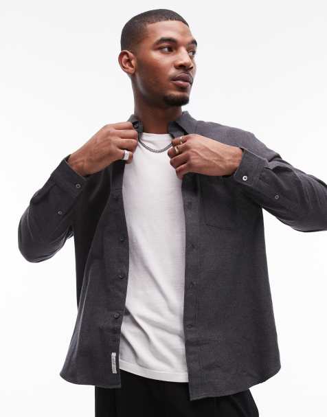ARKET - Chemise décontractée en flanelle - Gris - view 1