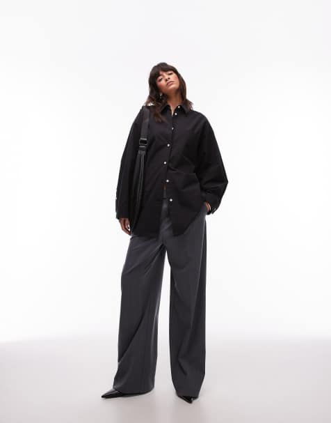 ARKET - Chemise oversize structurée à manches chauve-souris - Noir - view 1