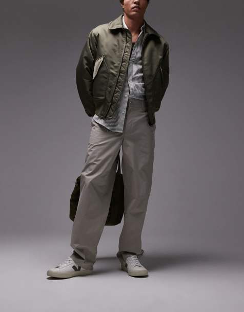 ARKET relaxed chino trousers in dark beige
