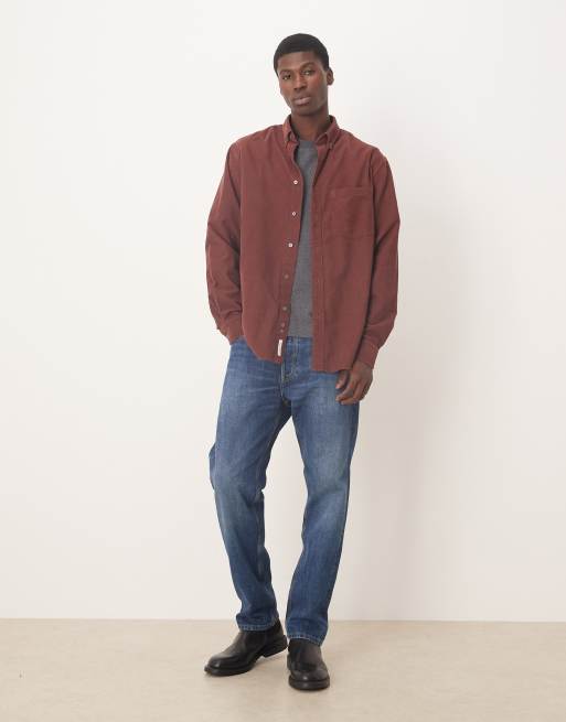 ARKET – Ciemnobrązowa sztruksowa koszula z kołnierzykiem button-down, 2 z 5