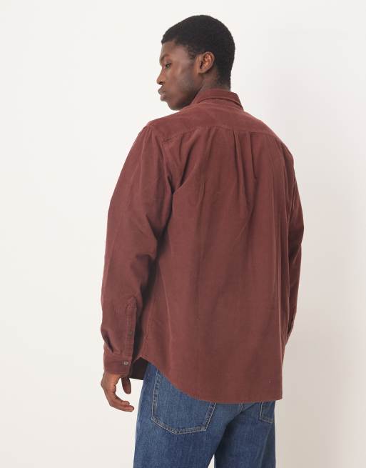ARKET – Ciemnobrązowa sztruksowa koszula z kołnierzykiem button-down, 3 z 5