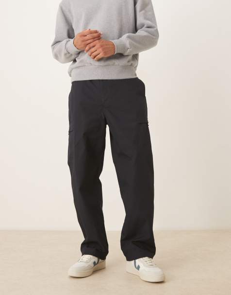 ARKET minimal cargo trousers in dark blue