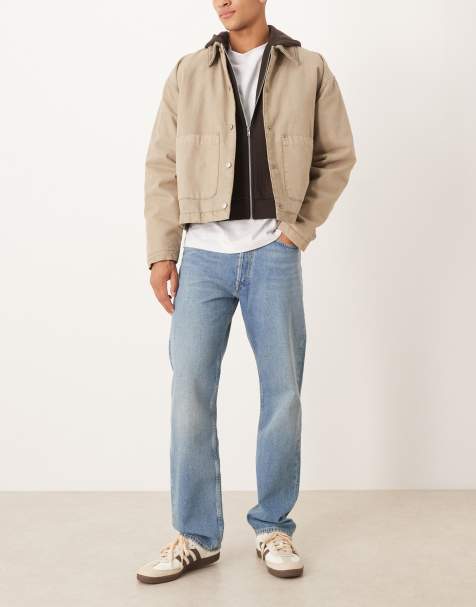 ARKET – Cliff – Authentic – Vintageblå, mellantvättade raka jeans - view 1
