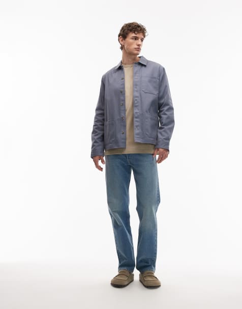 ARKET – Cliff – Klassische, gerade Jeans mit Vintage-Waschung in Mittelblau - view 1