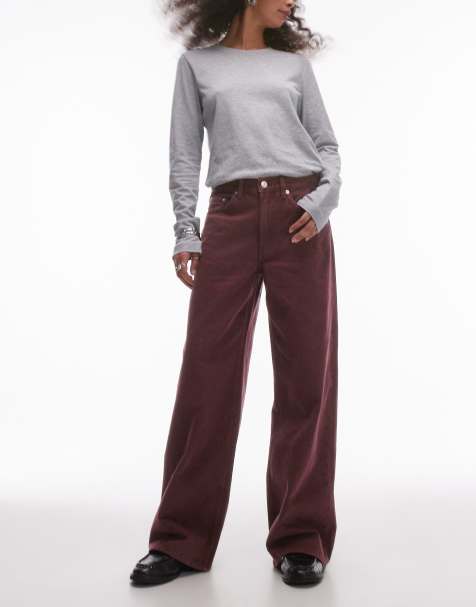 ARKET – Cloud – Baggy-Jeans in burgunderroter Waschung mit niedrigem Bund und weitem Bein - view 1