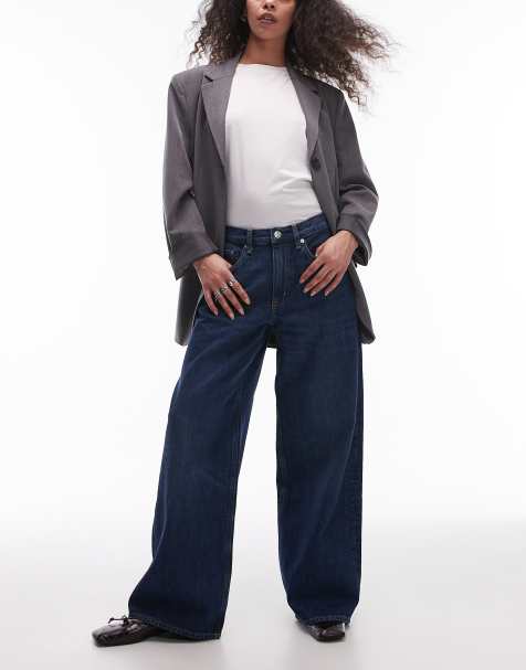 ARKET - Cloud - Baggy jeans met wijde pijpen en lage taille in effen diepblauw - view 1