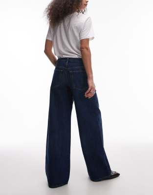Arket Cloud Low Rise Baggy Wide Leg Jeans In Blue