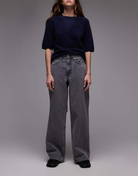 ARKET - Cloud - Vasket lysegrå posede jeans med lav talje og vide ben - view 1