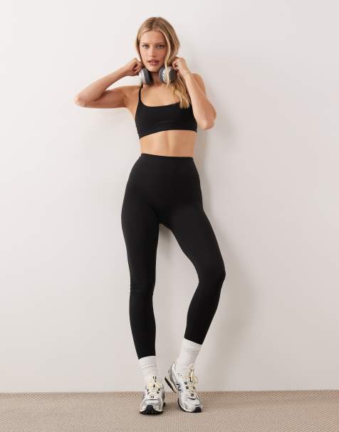 ARKET co-ord soft seamless leggings in black - view 1