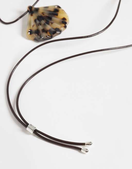 ARKET - collar con colgante de resina negro, 4 de 4