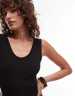 Arket Compact Rib Knit Sleeveless Midi Dress
