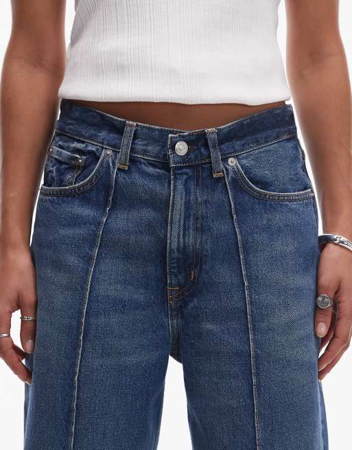 Arket - Coral - Afslappede jeans i vintage-blå med høj talje og pintuck, 5 af 5