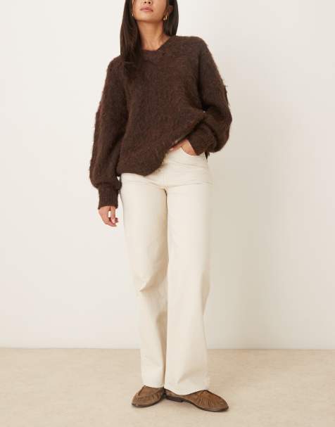 ARKET - Coral - Jean décontracté à taille haute - Blanc cassé - view 1