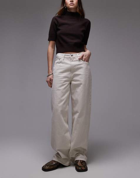 ARKET - Coral - Jeans a vita alta taglio comodo color bianco sporco - view 1
