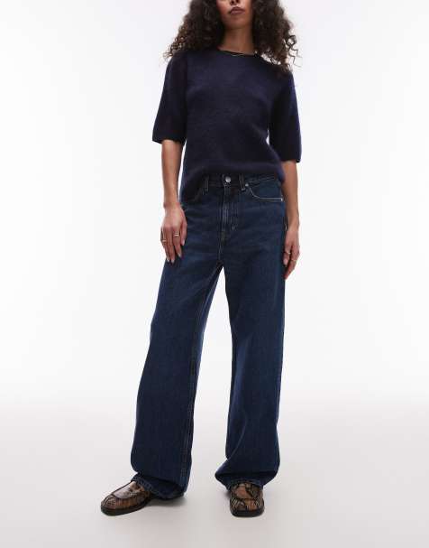 ARKET - Coral - Jeans larghi a vita alta lavaggio blu scuro - view 1
