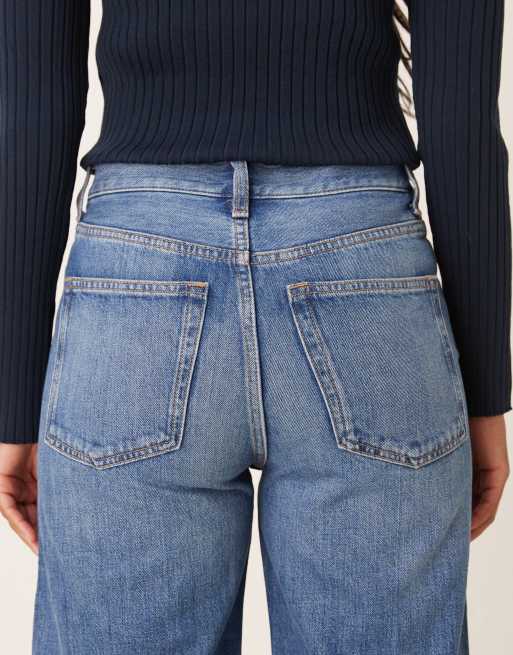 ARKET – Coral – Mellanblå jeans med vintagetvätt, avslappnade ben och hög midja, 4 av 5