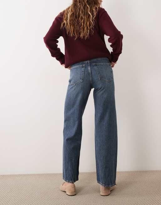ARKET Coral raka jeans i mellanblå tvätt, 3 av 5