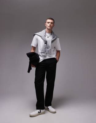 Arket ARKET cord chino trousers in black