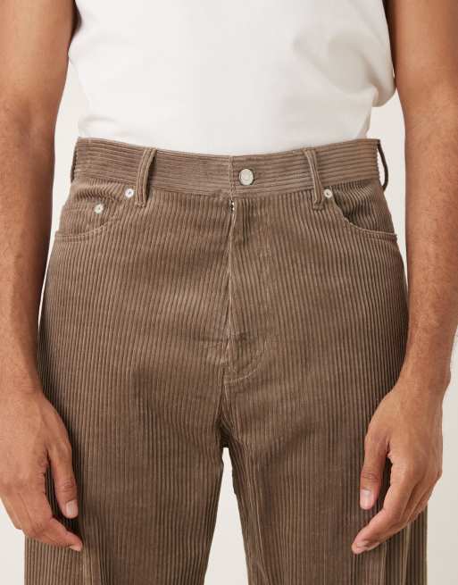 ARKET cord loose fit pants in mole brown, 4 of 5