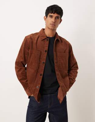 Arket Cord Over Shirt In Brown