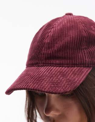 Arket Corduroy Cap In Red