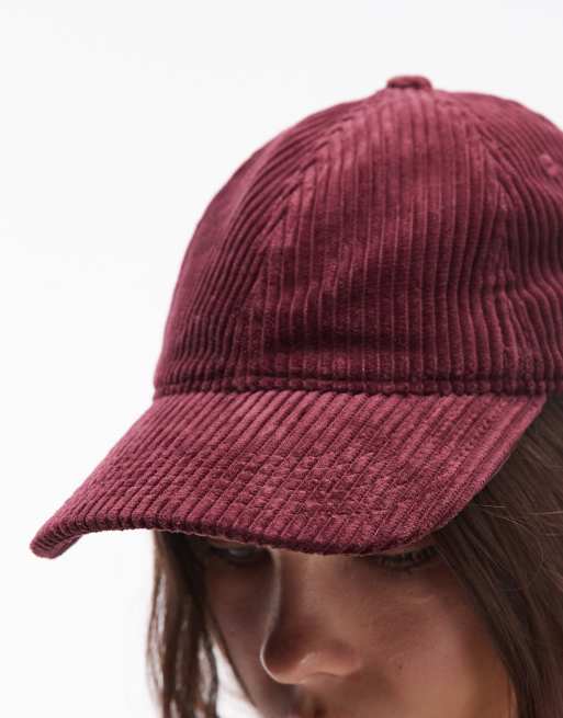 ARKET corduroy cap in dark red, 2 of 3