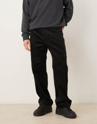 Arket Corduroy Loose Fit Pants In Black