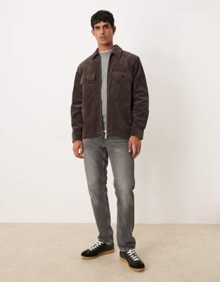ARKET CORDUROY OVERSIZED ZIP UP OVERSHIRT