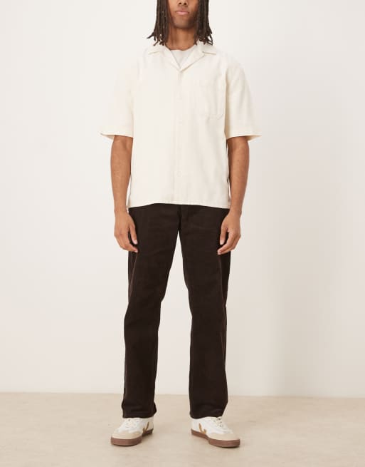 ARKET corduroy relaxed fit pants with five pocket detailing in brown