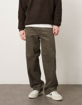 Arket Corduroy Straight Leg Pants In Brown