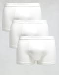 [Arket] ARKET cotton 3 pack premium trunk boxers set in white M WHITE