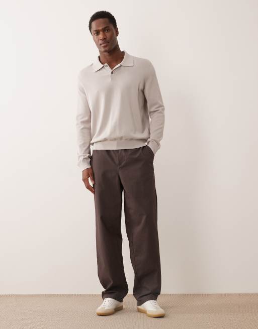 ARKET cotton blend polo in light grey , 2 of 5